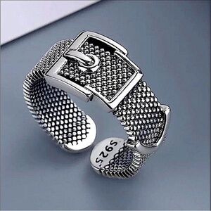 ⭐️ Retro 925 Sterling Silver Buckle Ring